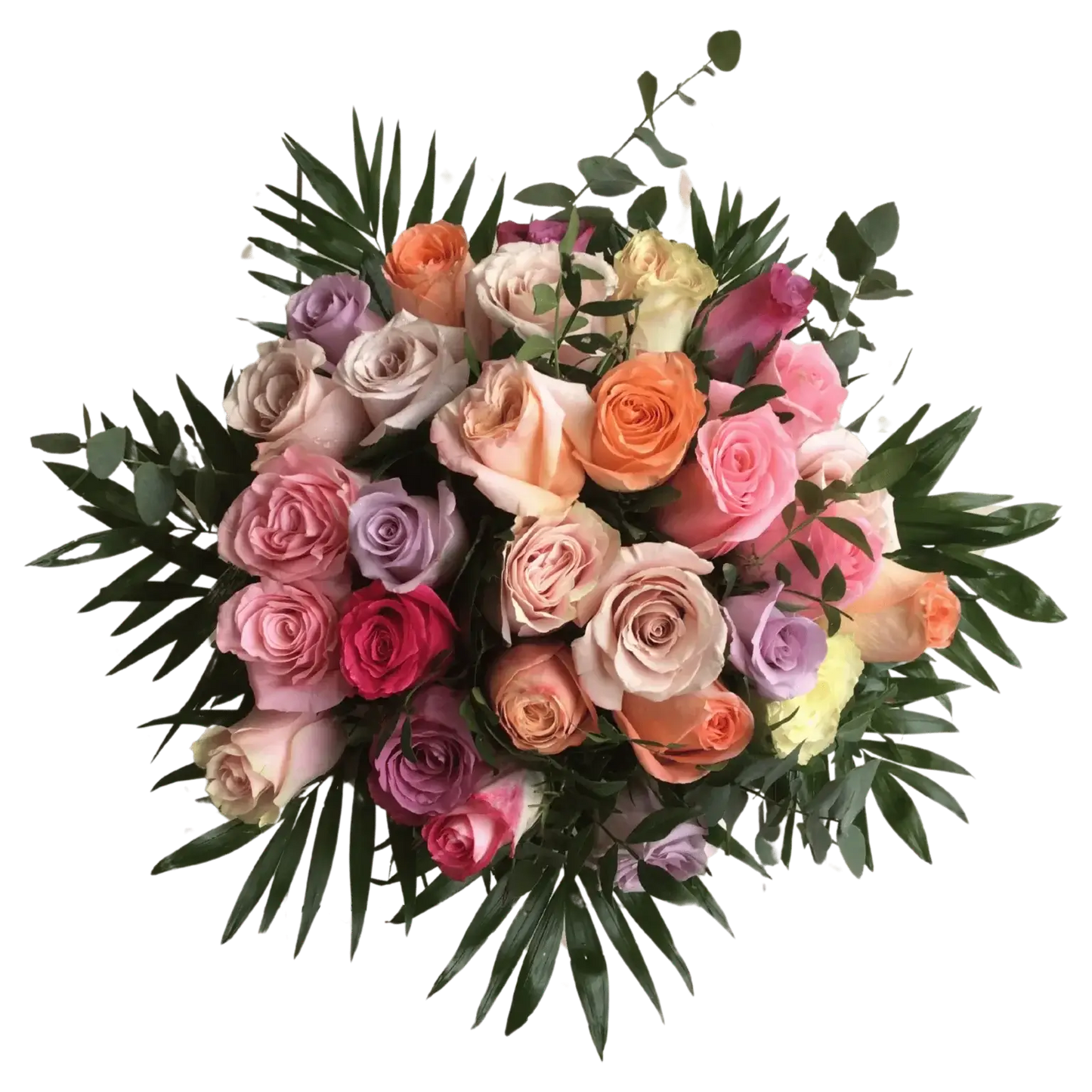 Bouquet Camaïeu rose-mauve, Halle Brauhauban Tarbes 65 Hautes-Pyrénées