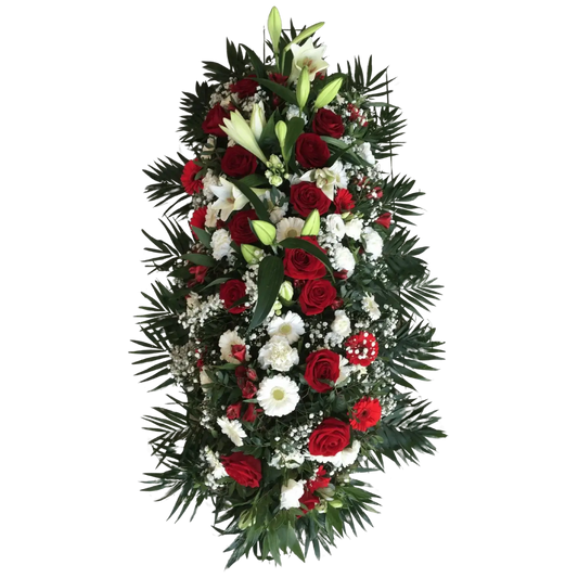 Dessus cercueil Enchanté rouge-blanc, Halle Brauhauban Tarbes 65 Hautes-Pyrénées