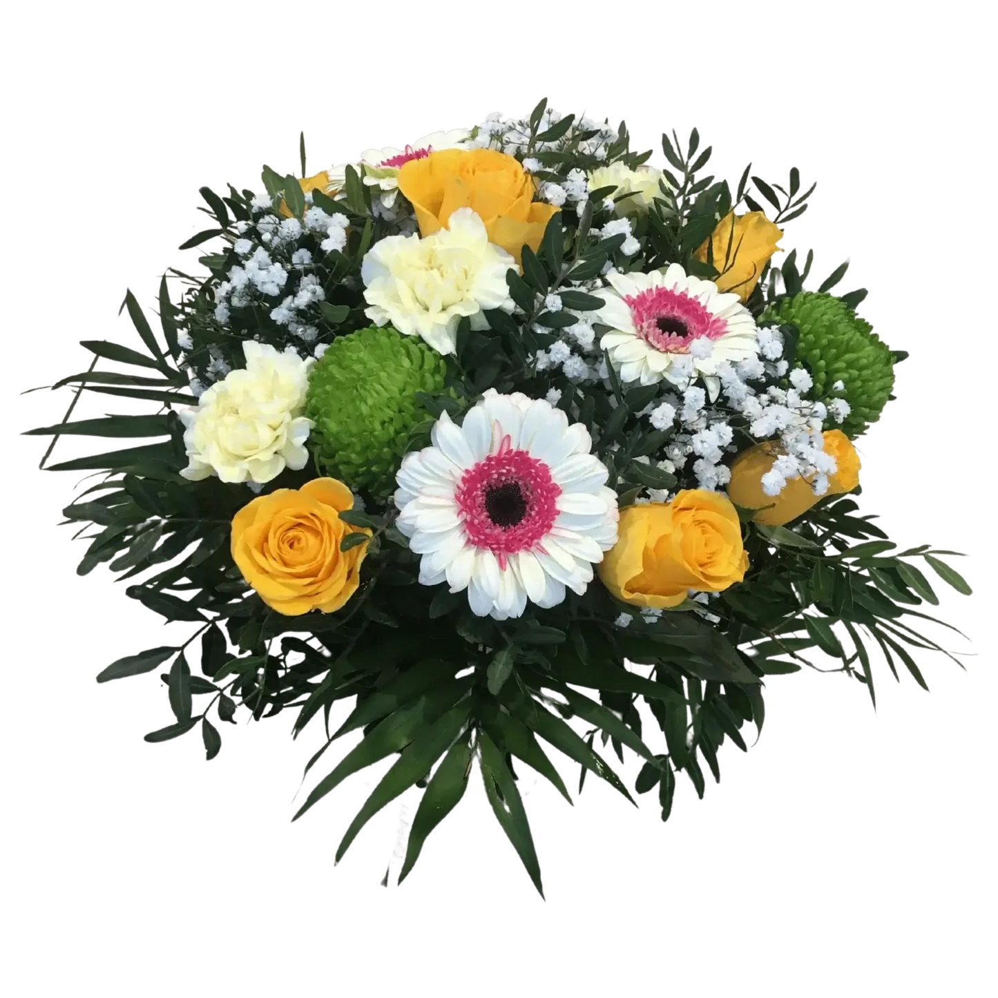 Bouquet Repos blanc-jaune, Halle Brauhauban Tarbes 65 Hautes-Pyrénées