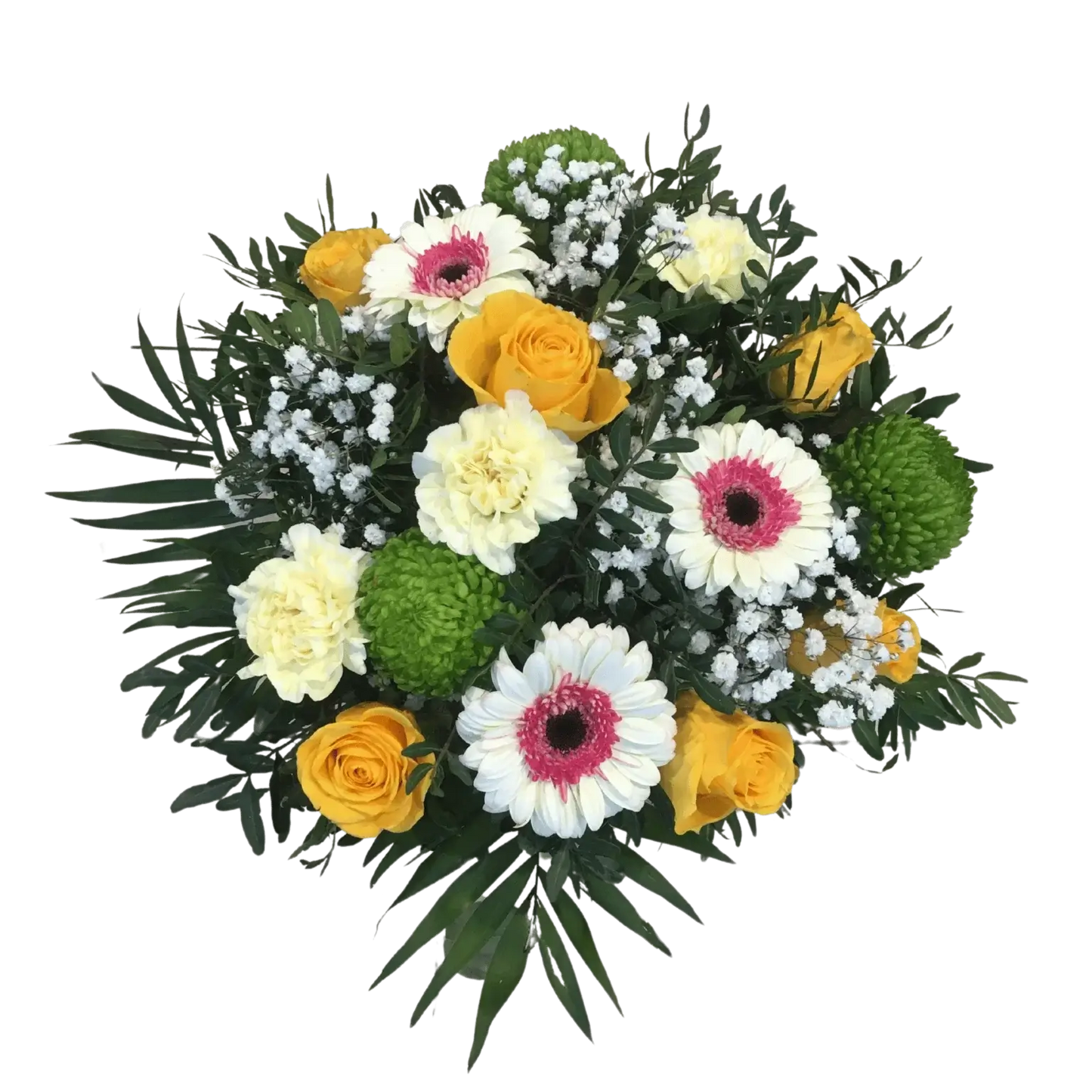 Bouquet Repos blanc-jaune, Halle Brauhauban Tarbes 65 Hautes-Pyrénées